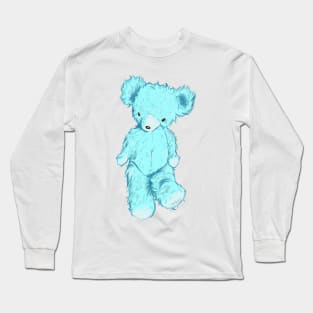 Blue Teddy Bear Long Sleeve T-Shirt